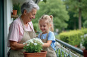 Bildunterschrift: Jung und Alt begeistern sich für das Gärtnern auf dem Balkon. Foto: Viktor/stock.adobe.com/Juwel/akz-o