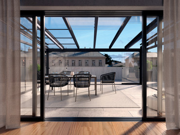 Glas-Schiebe-Dach: Cabrio-Feeling auf der Terrasse