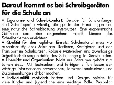 Darauf kommt es bei Schreibgeräten für die Schule an