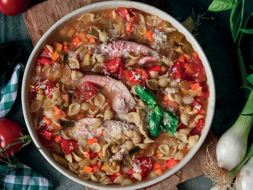 Genuss aus Europa – die französische Barbarie Ente: Minestrone mit Barbarie-Ente