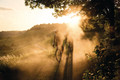 Bildunterschrift: Feiner Schotter, warmes Herbstlicht: Gerade am frühen Morgen oder Abend entfalten die Gravelwege im Land der 1000 Hügel ihren besonderen Reiz. Foto: Tourimia Tourismus GmbH/Stefan Leitner Photography/akz-o