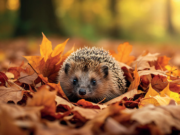 Für Igel ist ein verwilderter Bereich unter Sträuchern überlebenswichtige Winterresidenz. Daher sollte Laub unter Gehölzen nicht entfernt werden. Foto: kado/stock.adobe.com/Bund deutscher Baumschulen (BdB) e.V./akz-o