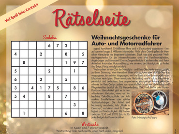 Rätselseite Weihnachten
