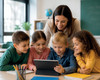Bildunterschrift: Digitale Angebote können individuelles Lernen im Unterricht ergänzen. Foto: KI-generiert/sofatutor/akz-o