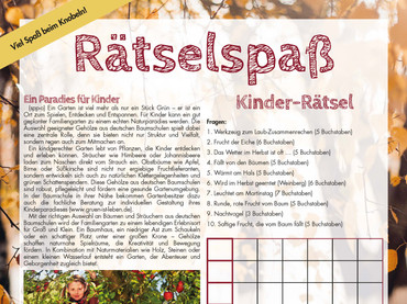 Rätselspaß Kinder/Herbst