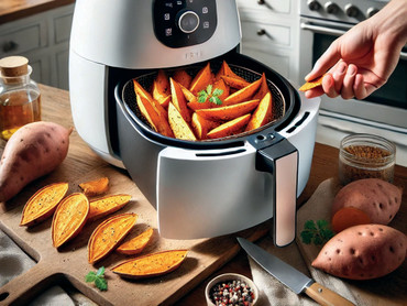 Süßkartoffeln aus dem Airfryer: Knusprig, schnell und gesund