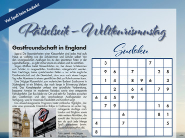 Rätselseiten 2026: Welttourismus