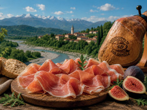 Die Kombination aus alpiner Luft, Adriaeinfluss und traditioneller Reifung prägt den Charakter der Spezialität aus Friaul-Julisch Venetien. Foto: KI-generiert/Prosciutto di San Daniele/akz-o