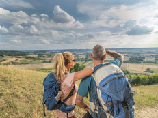 Immer wieder öffnen sich entlang der Wege beeindruckende Panoramablicke über die Landschaft Hohenlohes. Foto: Hohenlohe + Schwäbisch Hall Tourismus e.V./Bürgermeister/akz-o