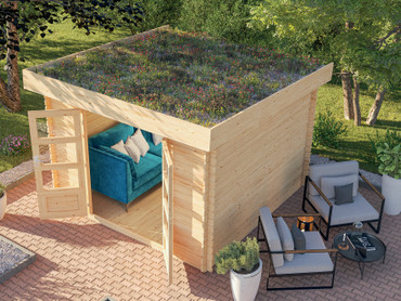 Ökologisch wertvoll: Gartenhaus mit Dachbegrünung