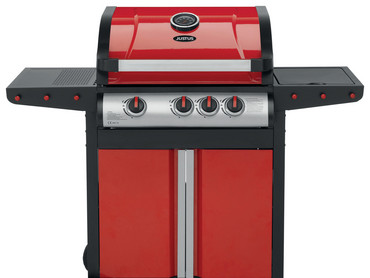 Farbe bekennen! Leuchtend roter Gasgrill sendet klares Signal